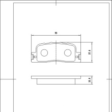 mk no. d2219 FMSI no. D885 rear semi-metallic brake pad for TOYOTA Highlander